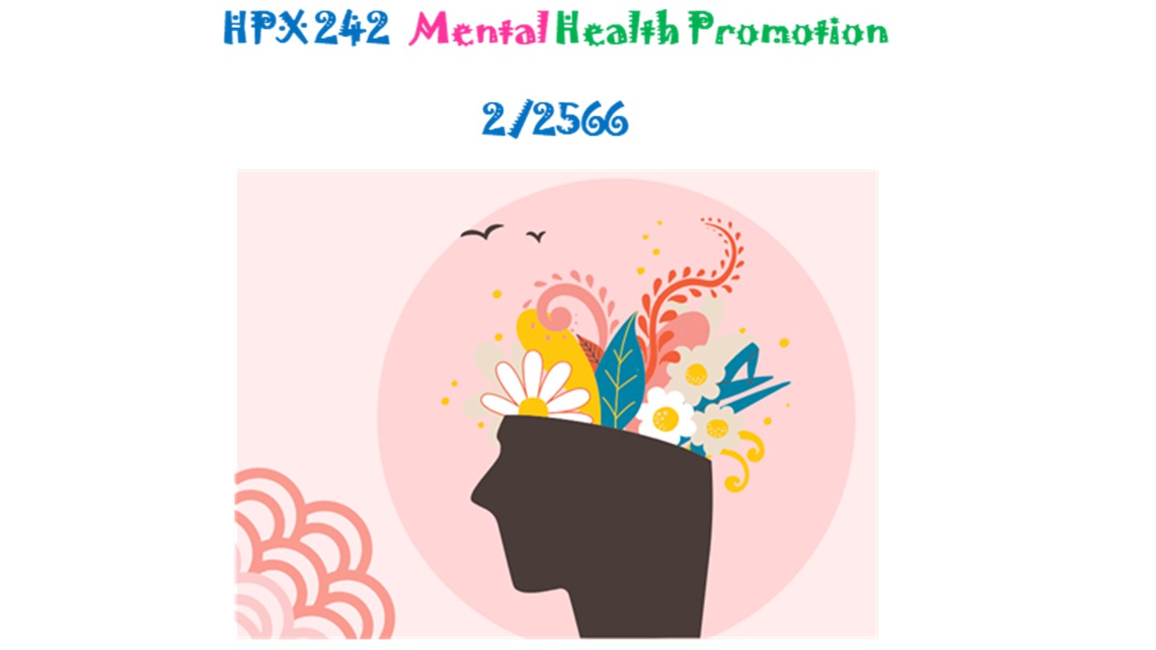 HPX242 Mental Health Promotion 