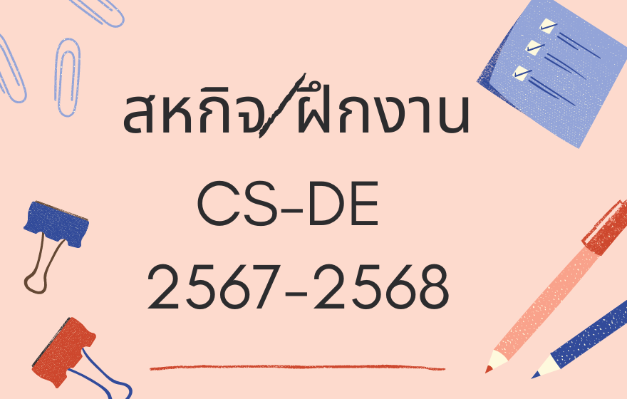 DE/CS สหกิจศึกษาและฝึกงาน